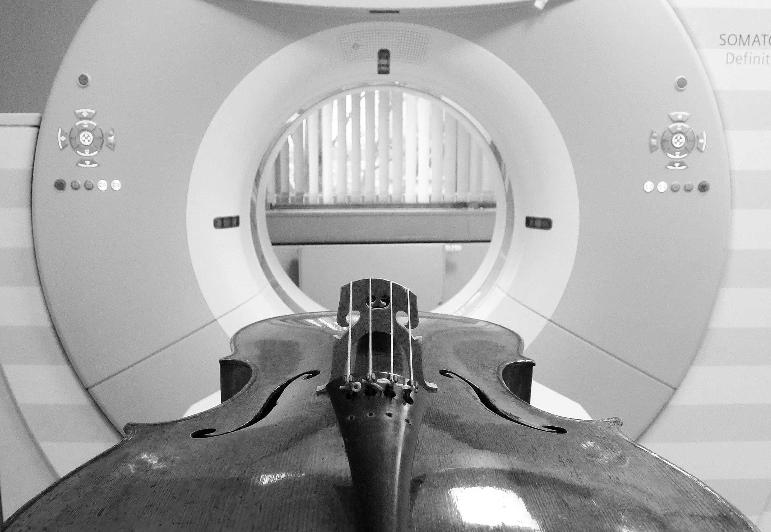 CT-Scan eines Cellos